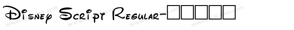 Disney Script Regular字体转换